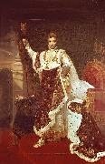 Robert Lefevre Portrait of Napoleon I in Coronation Robes oil painting reproduction